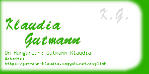 klaudia gutmann business card